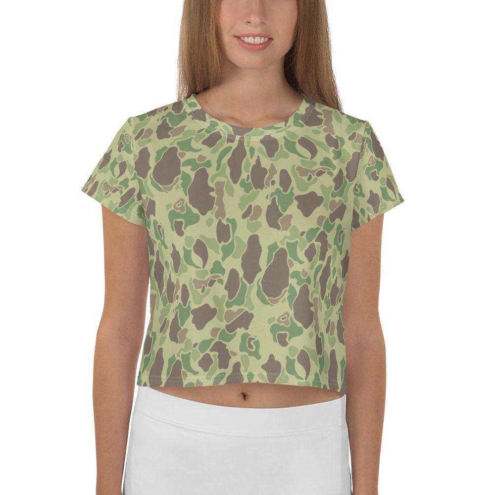 US WWII Duck Hunter Summer Camouflage Crop Tee - Image 2