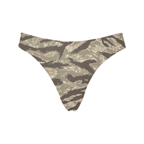 US desert Tiger stripes camouflage Women's Thongs | Mega Camo