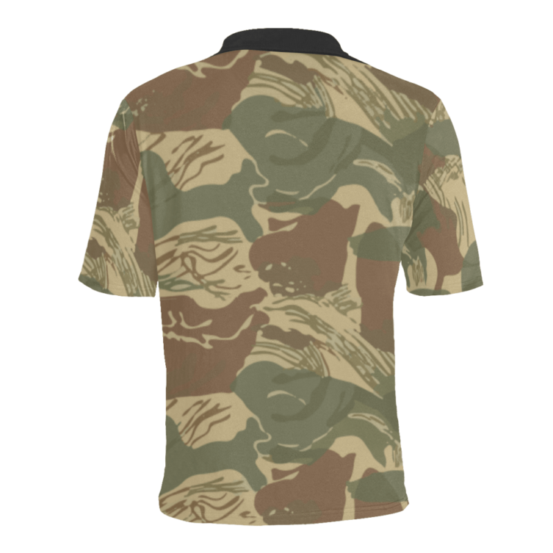 rhodesian brushstroke camouflage Men's Polo Shirt | Mega Camo