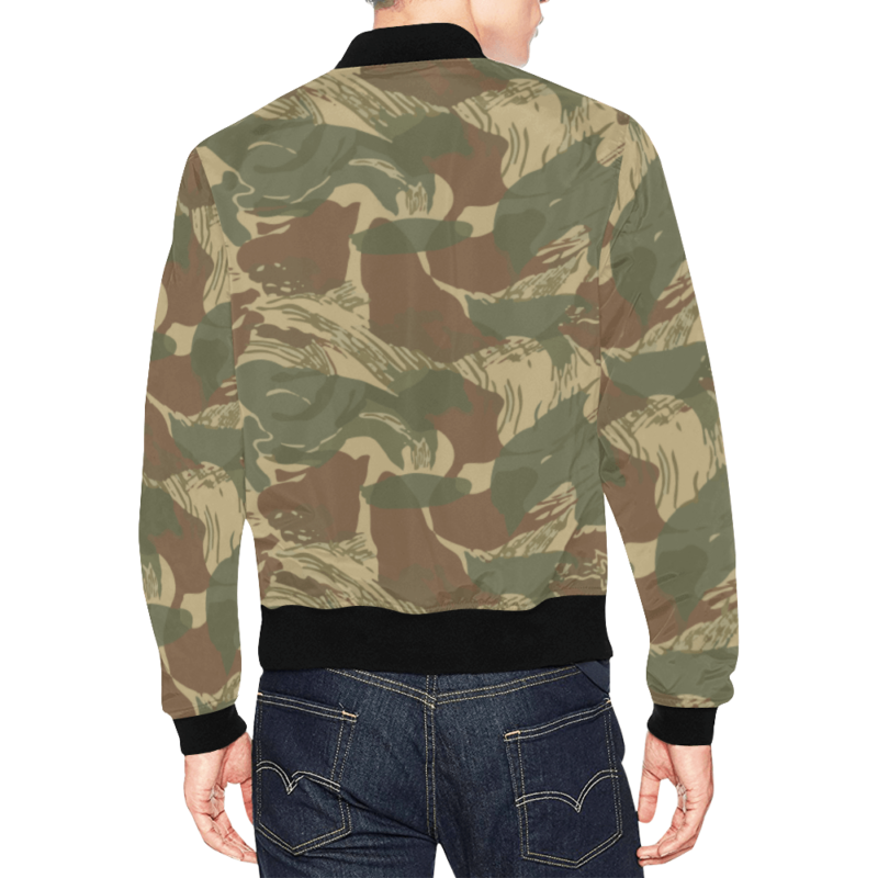 Rhodesian Brush Strokes Camouflage Bomber Jacket for men | Mega Camo