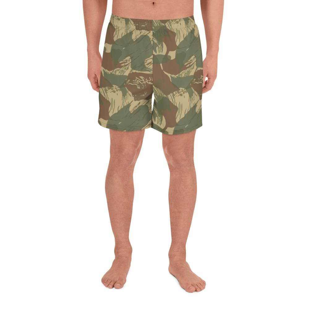 Rhodesian Brushstroke Camouflage Men's Athletic Long Shorts | Mega