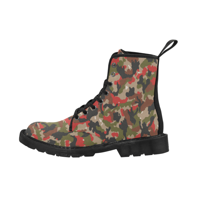 Swiss Alpenflage Martin Boots for Men Black Sole | Mega Camo