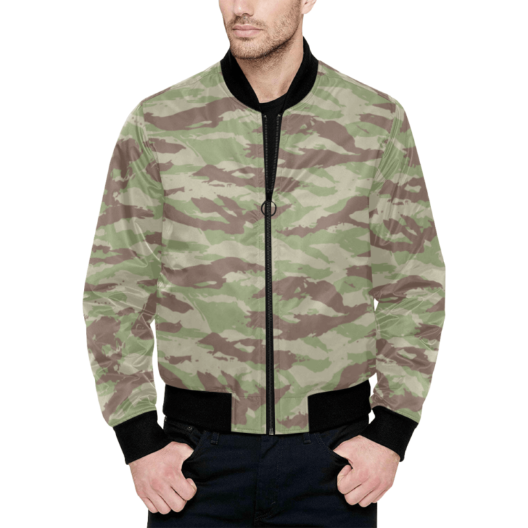French lizard C1 Quilted Bomber Jacket for Men | Mega Camo
