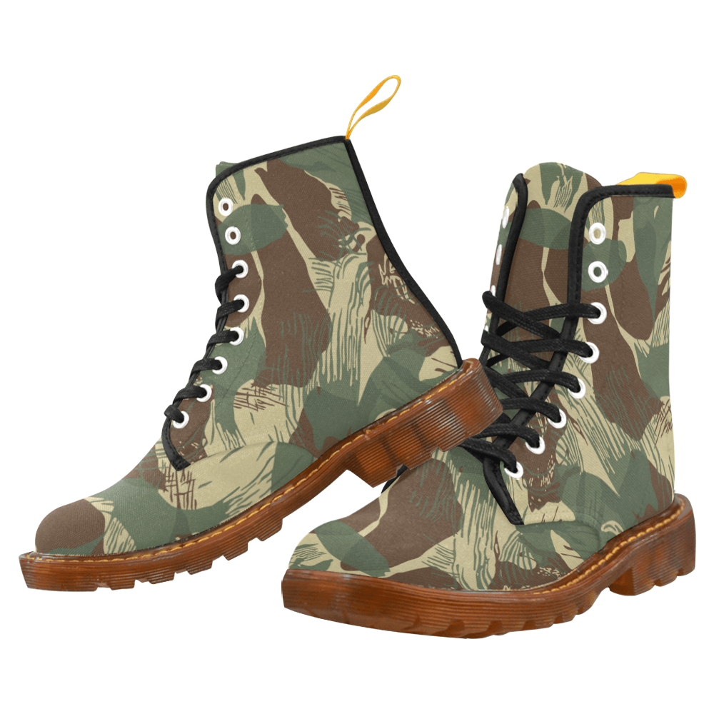 Rhodesian Brushstroke Camouflage v2 Martin Boots For Men | Mega Camo