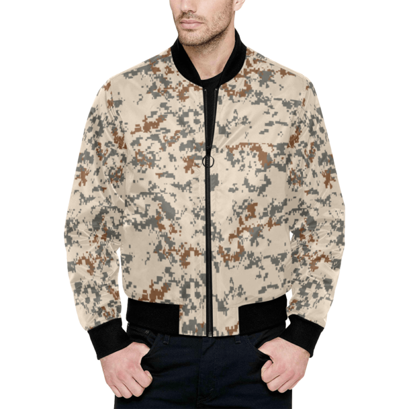 Estonian 2006 pixelated Quilted Bomber Jacket for Men | Mega Camo