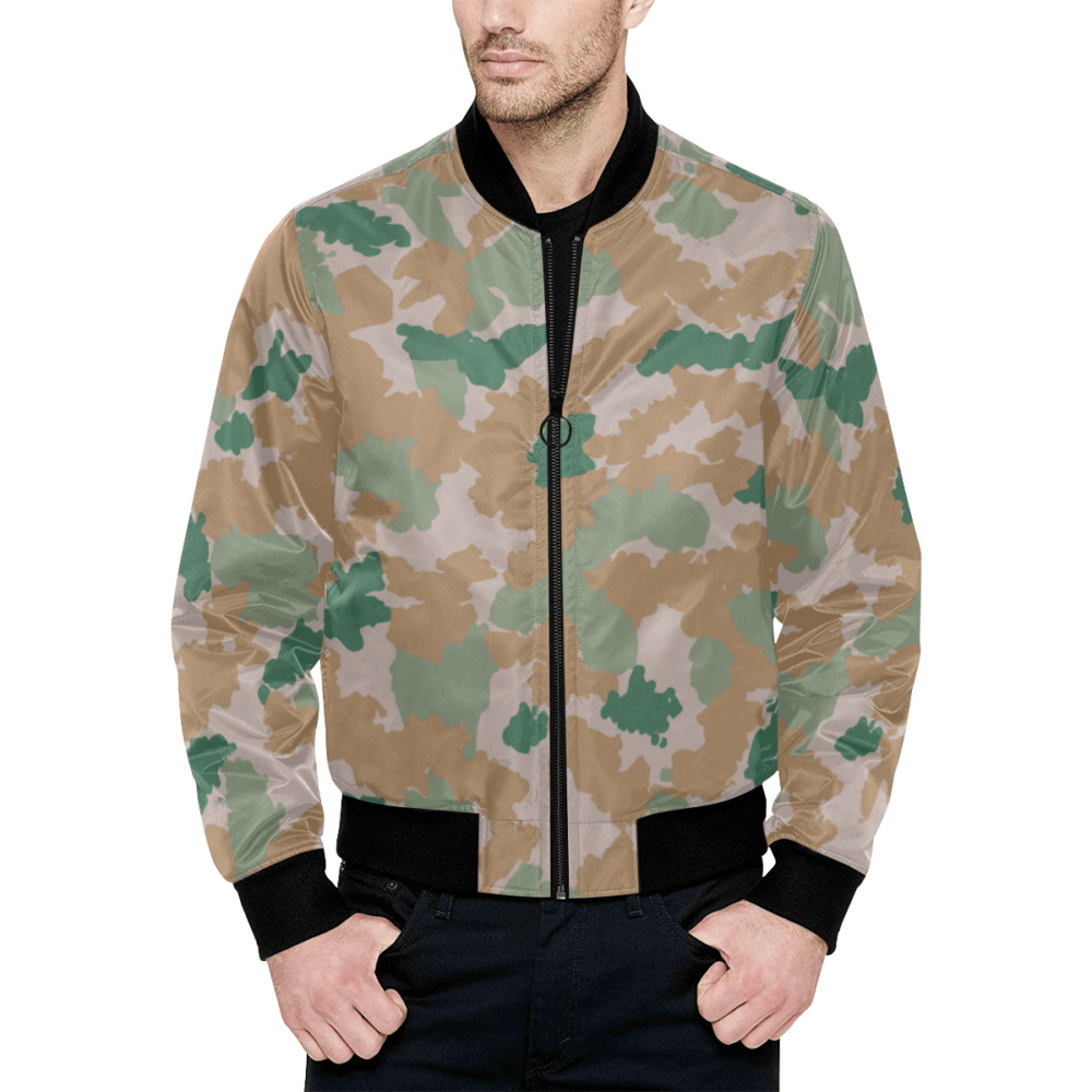 German DDR M58 Flachtarnenmuster Quilted Bomber Jacket for Men | Mega Camo