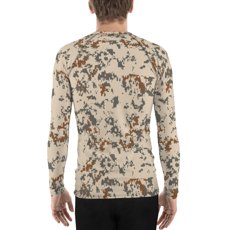 Estonian 2006 Pixelated Desert Pattern Camouflage Men's Rash Guard