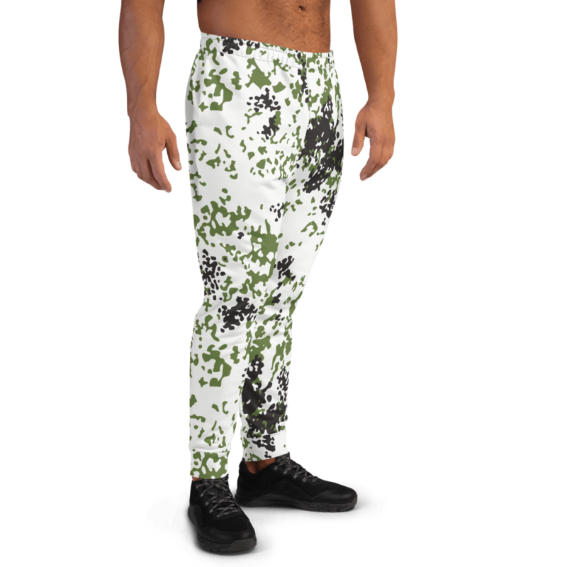 German French Danish Snow Flecktarn Schnee Camouflage Mens Joggers