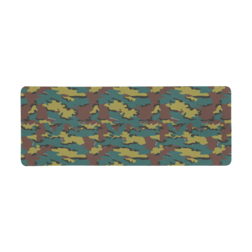 Belgian Jigsaw camouflage Extra Large Rectangle Mousepad (31"x12")