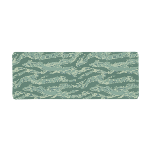 Grey digital tiger stripe Extra Large Rectangle Mousepad (31"x12")