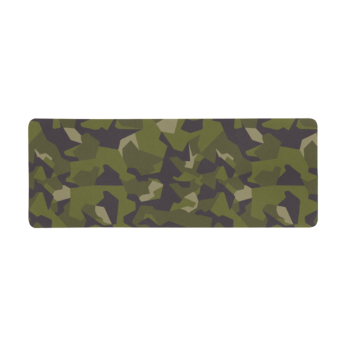Swedish M90 woodland camouflage Extra Large Rectangle Mousepad (31"x12")
