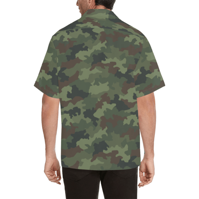 woodland camo hawaiian shirt