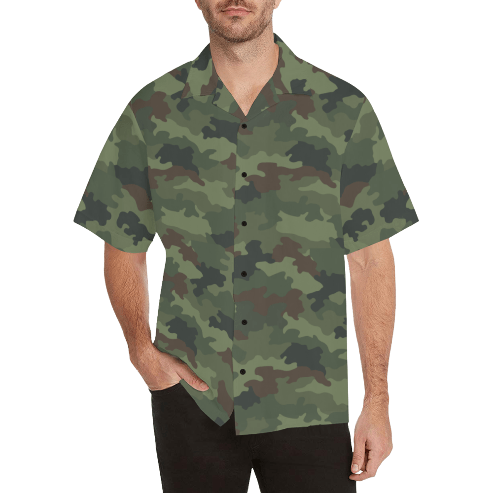 Yugoslav M89 Hrastov List Woodland Camouflage Hawaiian Shirt | Mega Camo