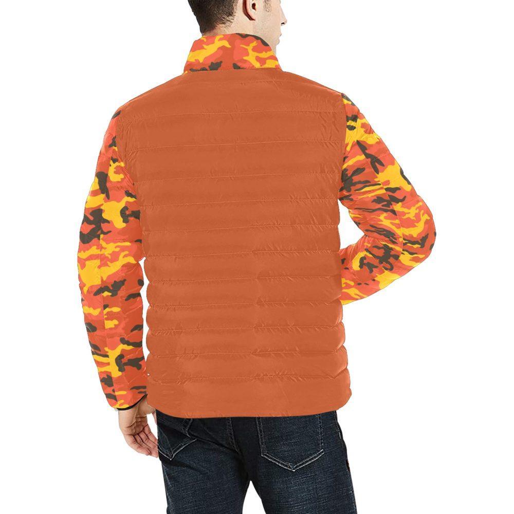 Rust Fire ERDL Camouflage Men's Stand Collar Padded Jacket - Image 2