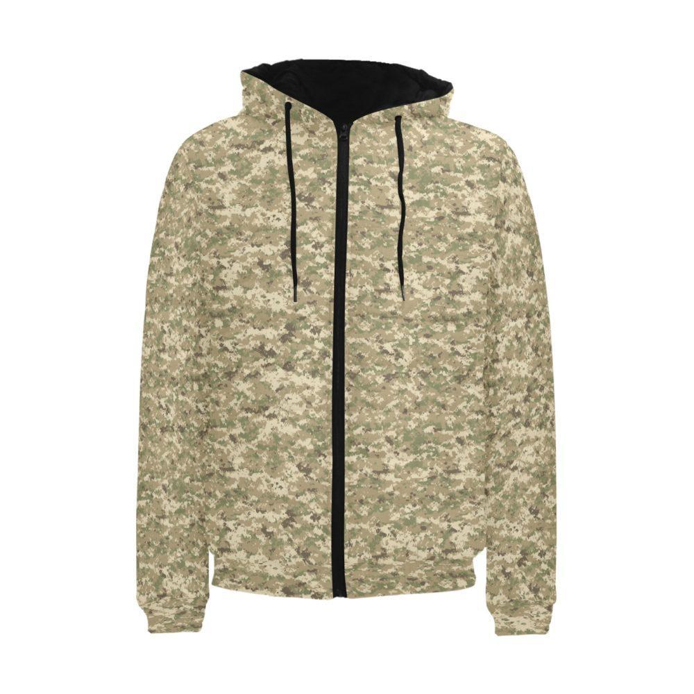 USN AOR Universal Camouflage Men's Padded Hooded Jacket | Mega Camo