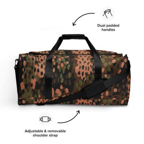 all over print duffle bag white front 610e957f35f96 500x500 - WWII German Pea Dot 44 Camouflage Deluxe Duffle bag