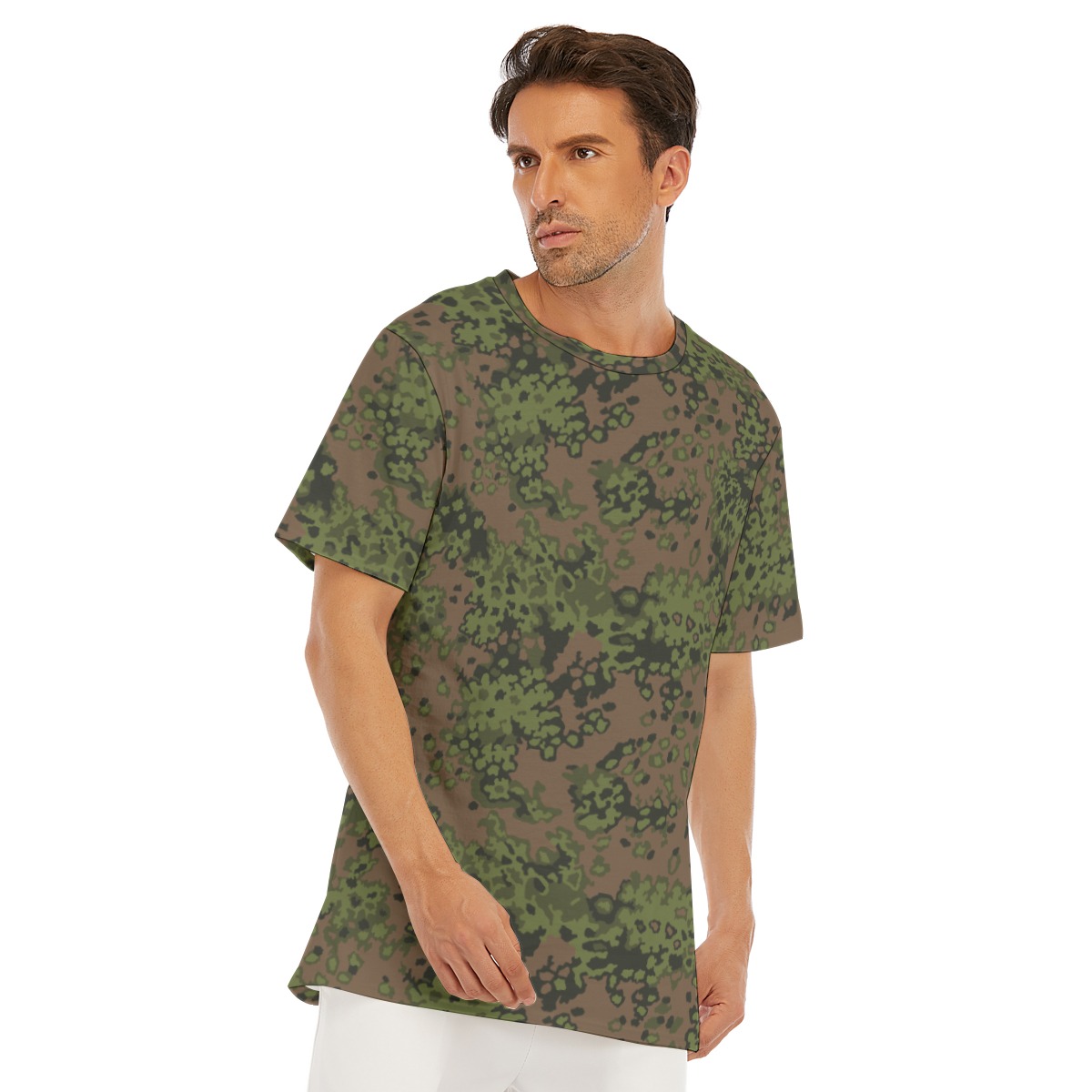 German WW2 Eichenlaub Spring Camouflage O-Neck T-Shirt | 190GSM Cotton ...