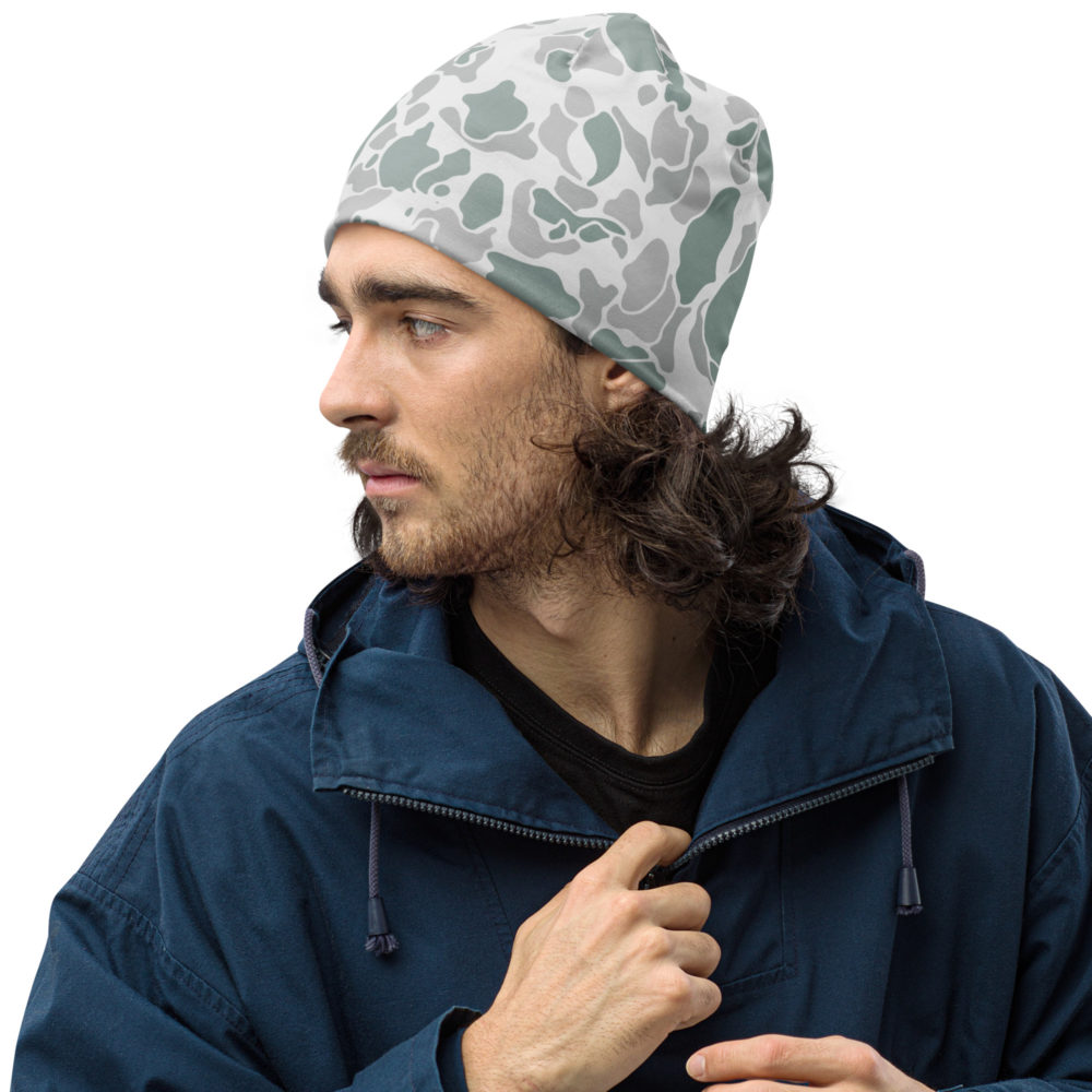 all over print beanie white left front 66cc6758a93f4 1000x1000 - US Winter 02 Frogskin Duckhunter Camouflage Beanie