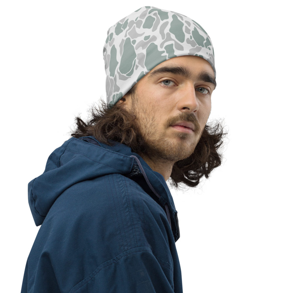 all over print beanie white right front 66cc6758a9552 1000x1000 - US Winter 02 Frogskin Duckhunter Camouflage Beanie