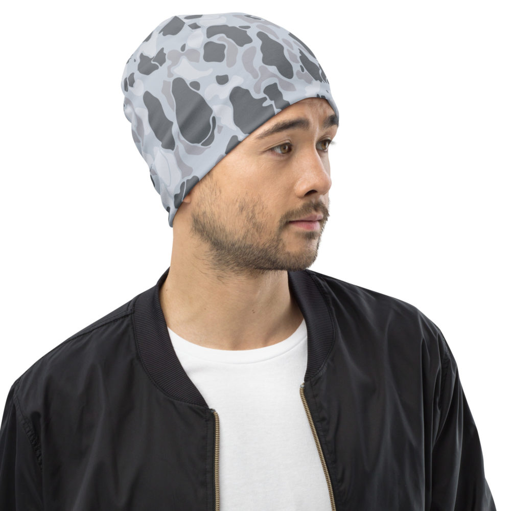 all over print beanie white right front 66cc67ddd5d9f 1000x1000 - US Winter 01 Frogskin Duckhunter Camouflage Beanie