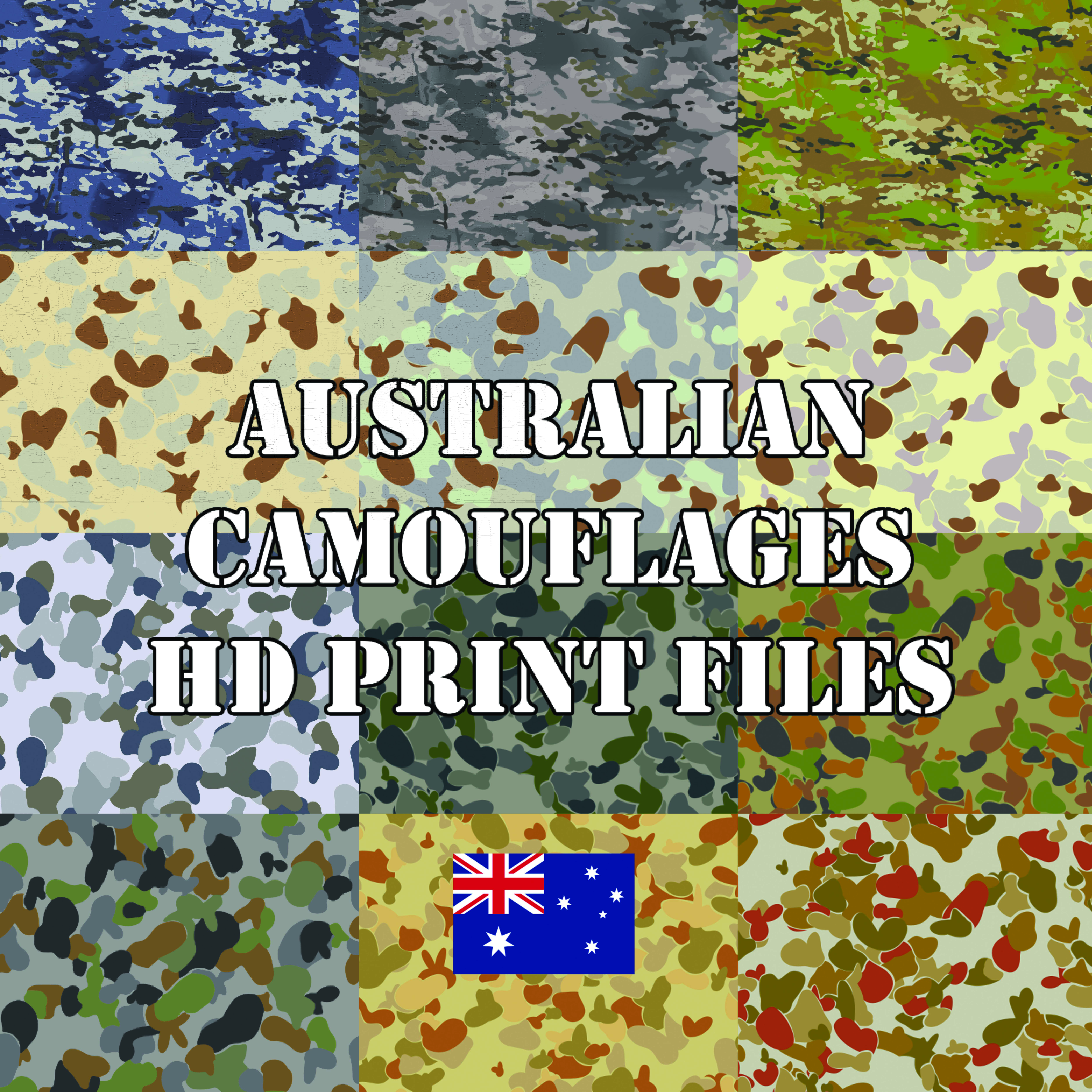 Australian Camouflages HD Print Files