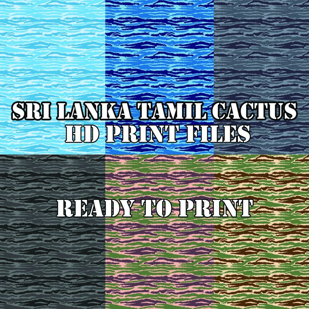 Sri Lanka Tamil Tigers Cactus Camo HD print files