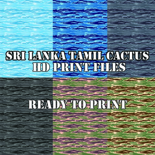Sri Lanka Tamil Tigers Cactus Camo HD print files