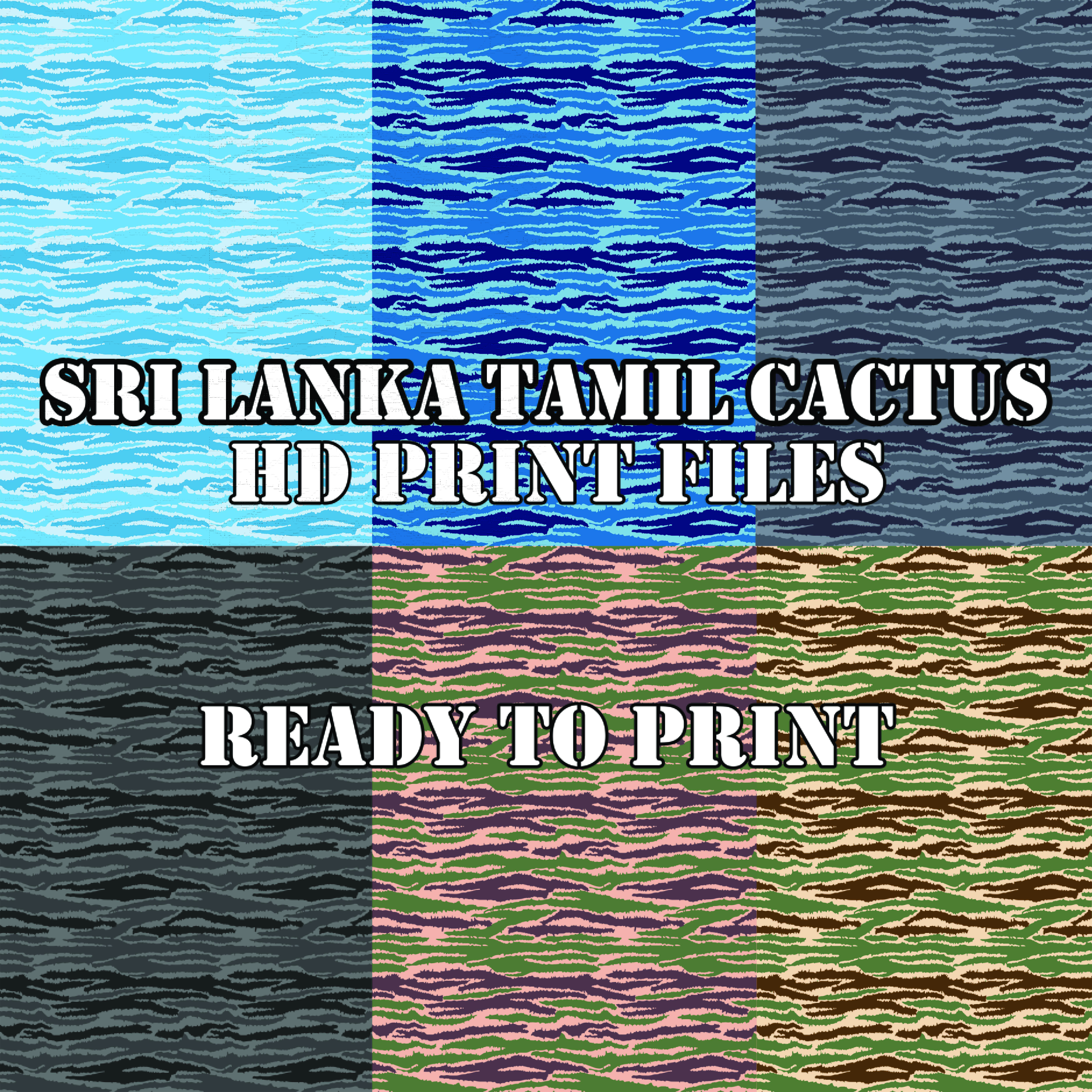 Sri Lanka Tamil Tigers Cactus Camo HD print files