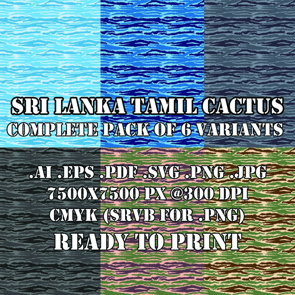 Sri Lanka Tamil Tigers Cactus complete pack 6 variants
