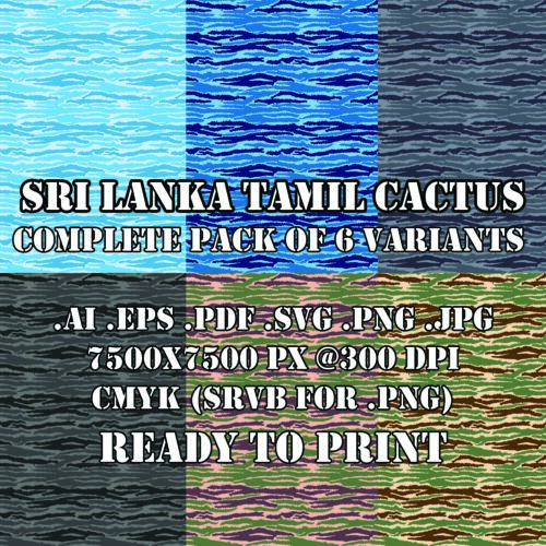 Sri Lanka Tamil Tigers Cactus complete pack 6 variants