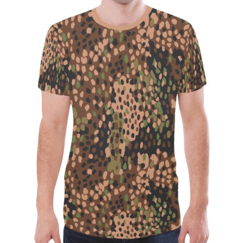 German WWII pea dot 44 Camouflage Sports Mesh T-shirt XS to 5XL