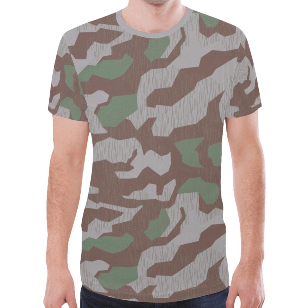 German WWII Splittertarn 41 v2 Camouflage Sports Mesh T-shirt XS to 5XL