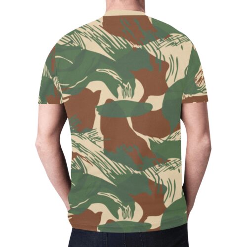 Alternative view of Rhodesian brushstroke v2b Camouflage Sports Mesh T-shirt XS to 5XL