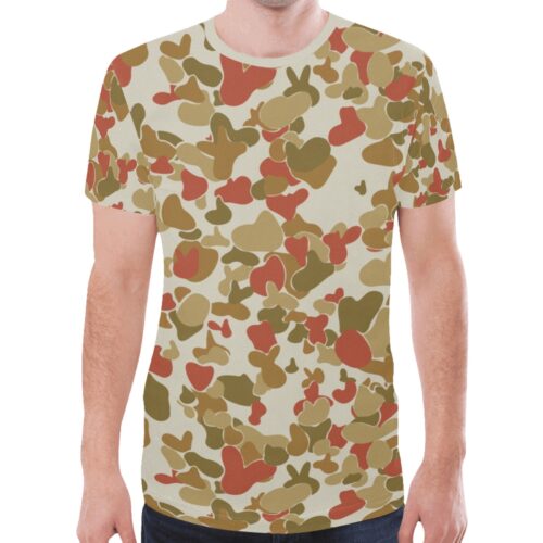 Australian Red AUSCAM OPFOR Musoria Camouflage Sports Mesh T-shirt XS to 5XL