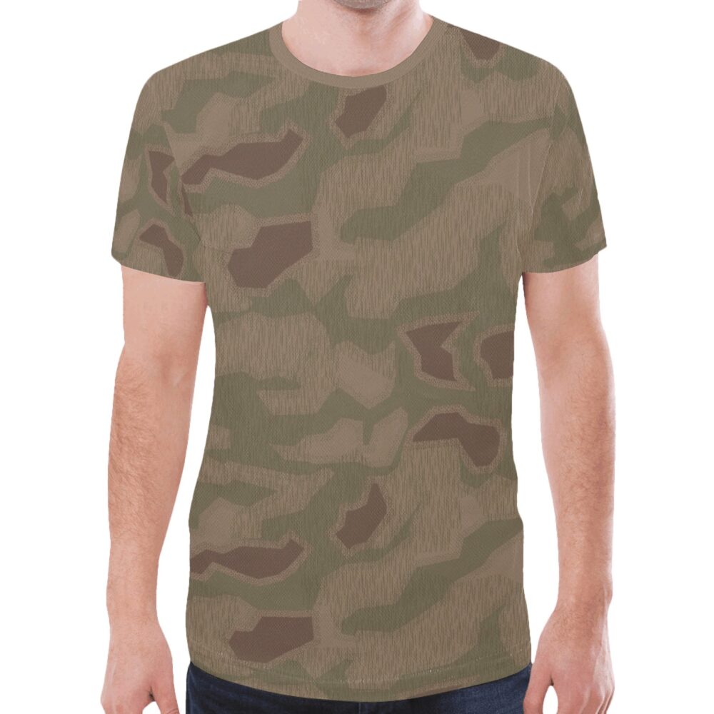 German WWII Sumpfmuster 43 Camouflage Sports Mesh T-shirt XS to 5XL