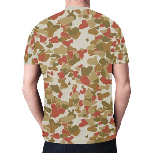 Alternative view of Australian Red AUSCAM OPFOR Musoria Camouflage Sports Mesh T-shirt XS to 5XL