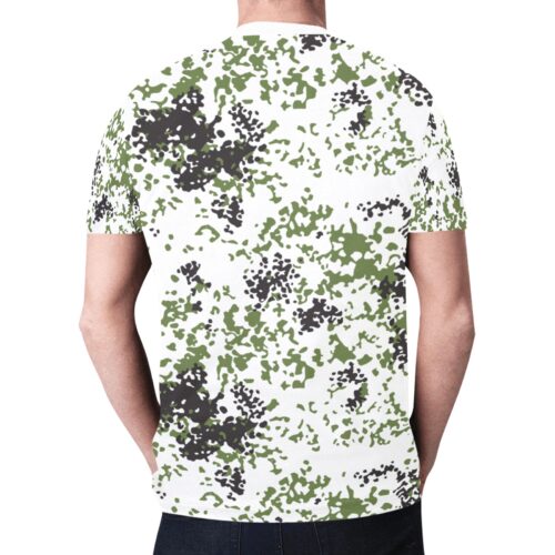 Alternative view of French snowfleck Camouflage Sports Mesh T-shirt XS to 5XL