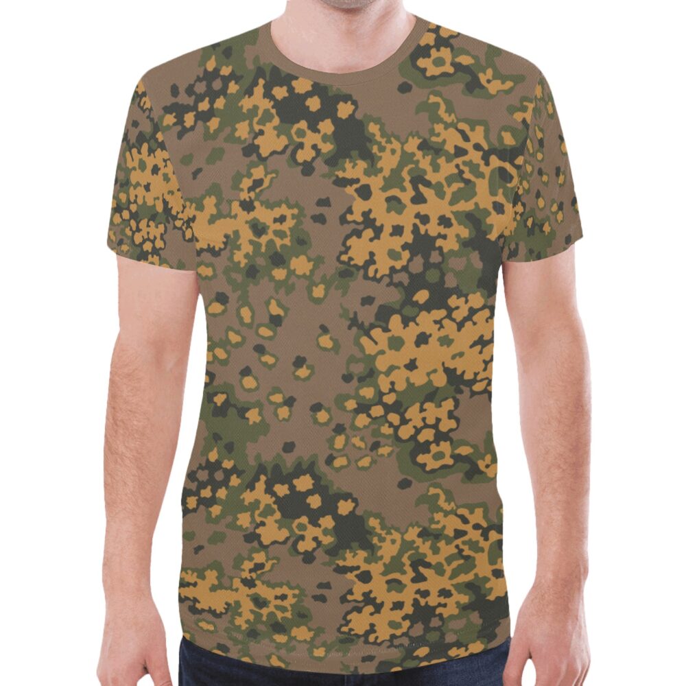 German WWII Eichenlaub Fall Camouflage Sports Mesh T-shirt XS to 5XL