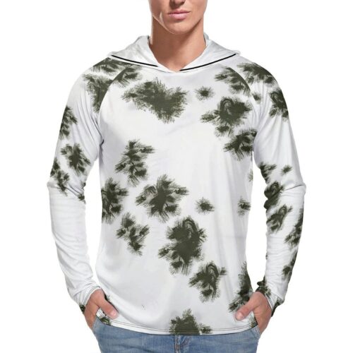 German Schneetarn Dense Camouflage Sun Protection Hooded Rashguard T-Shirt