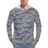 Greek Lizard Air Force v2 Camouflage Sun Protection Hooded Rashguard T-Shirt