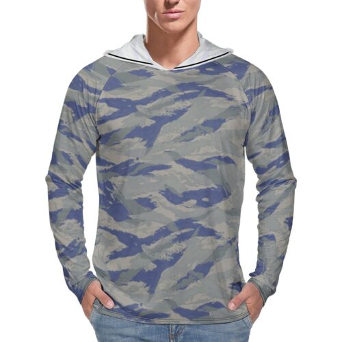 Greek Lizard Air Force v2 Camouflage Sun Protection Hooded Rashguard T-Shirt