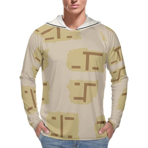 Gabon T-Block MOUT-T Desert Camouflage Sun Protection Hooded Rashguard T-Shirt