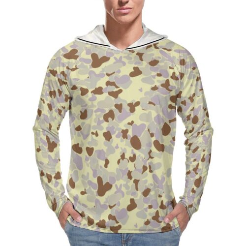 Australian DESERT-AUSCAM MKIII Sun Protection Hooded Rashguard T-Shirt