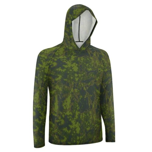 Alternative view of Finnish K04 Woodland Camouflage  Sun Protection Hooded Rashguard T-Shirt