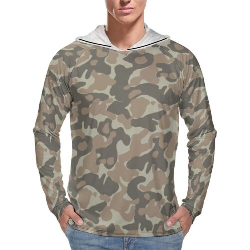 Latvian National Guard TTsKO v2 Camouflage Sun Protection Hooded Rashguard T-Shirt