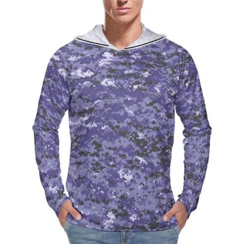 Japan JMSDF pixelated v1 Camouflage Sun Protection Hooded Rashguard T-Shirt