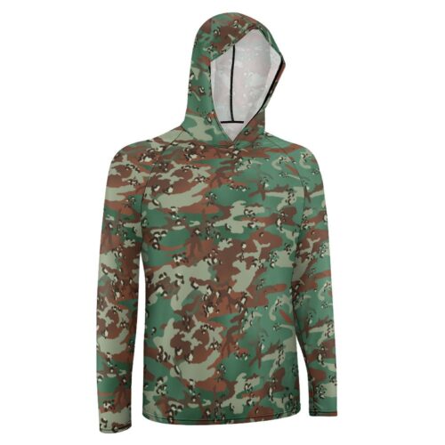 Alternative view of Chocolate Chip MTP Woodland SAF  Sun Protection Hooded Rashguard T-Shirt
