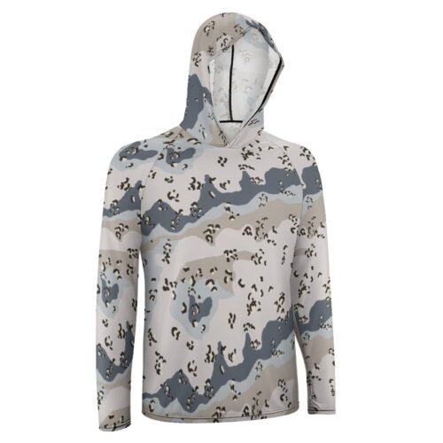 Alternative view of United Arab Emirates Marines Chocolate Chip Camouflage  Sun Protection Hooded Rashguard T-Shirt