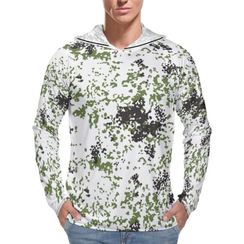 French 3è RDP Snow Camouflage Sun Protection Hooded Rashguard T-Shirt