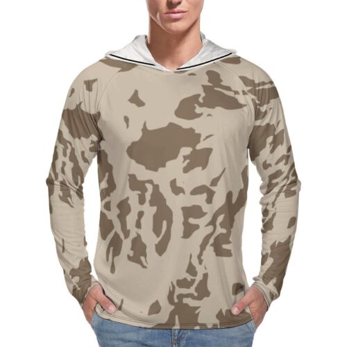 Czech Vz 98 Desert Camouflage  Sun Protection Hooded Rashguard T-Shirt